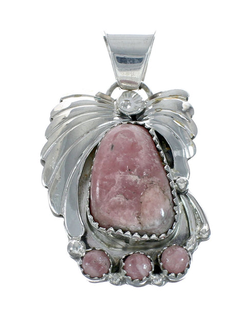 Native American Sterling Silver Rhodochrosite Bead Necklace JX130657